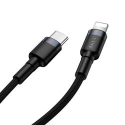 Kabel Baseus Cafule Lightning - USB-C 18W QC3.0 1m czarny-szary