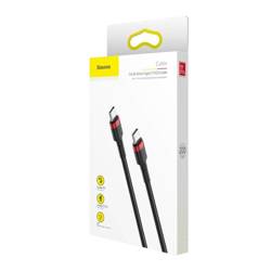 Kabel Baseus Cafule USB-C PD / USB-C PD PD2.0 60W 20V 3A QC3.0 2M czarno-czerwony