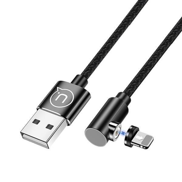 Kabel Kątowy Magnetyczny USAMS Apple Lightning 1m Czarny