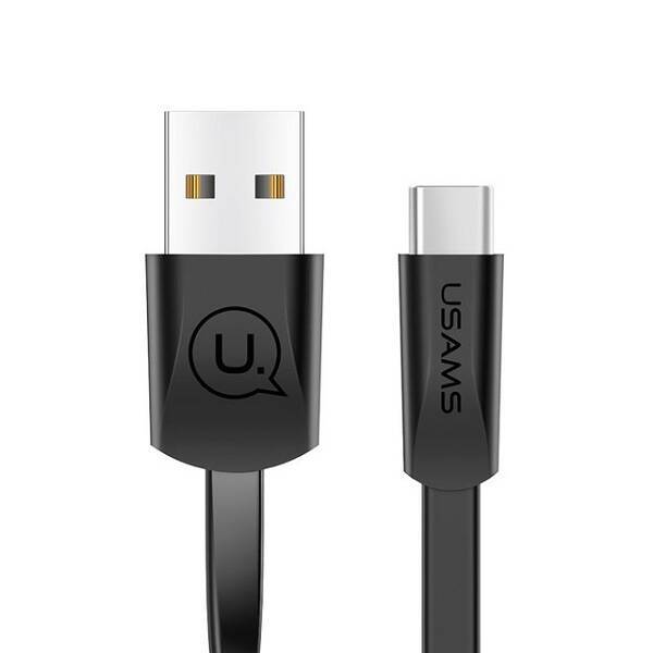 Kabel Płaski USAMS USB-C 1,2m Czarny