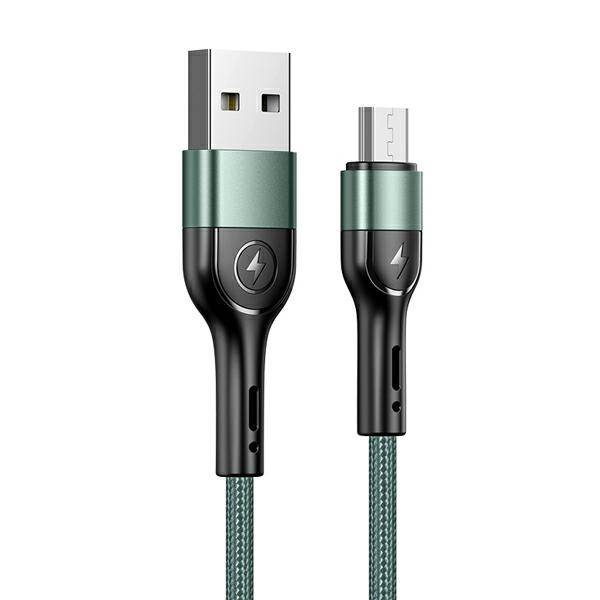 Kabel Pleciony USAMS Micro USB U55 2A 1m SJ450USB02 US-SJ450 Zielony