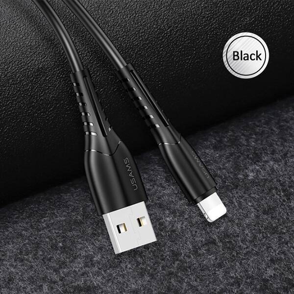 Kabel USAMS Lightning 2A Fast Charge 1m Czarny