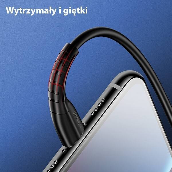 Kabel USAMS Lightning 2A Fast Charge 1m Czarny