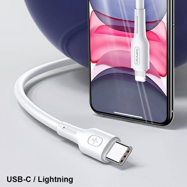 Kabel USAMS USB-C Apple Lightining U43 30W PD 1.2m Czarny