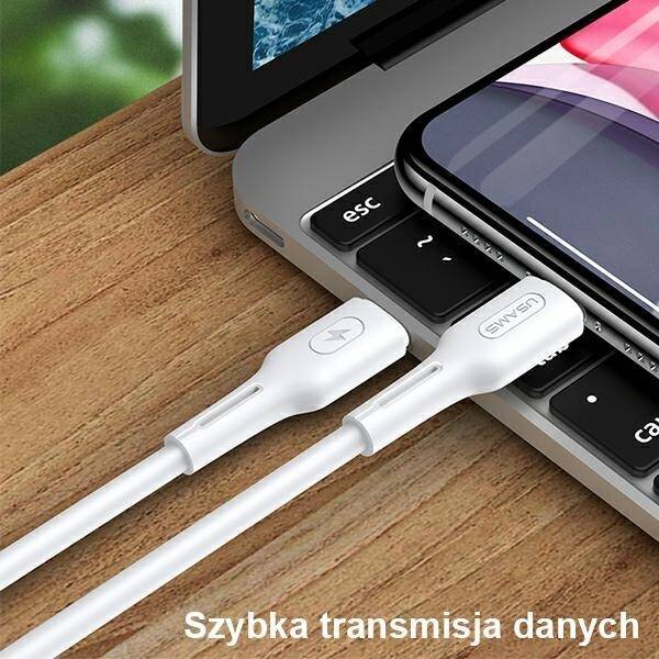 Kabel USAMS USB-C Apple Lightining U43 30W PD 1.2m Czarny