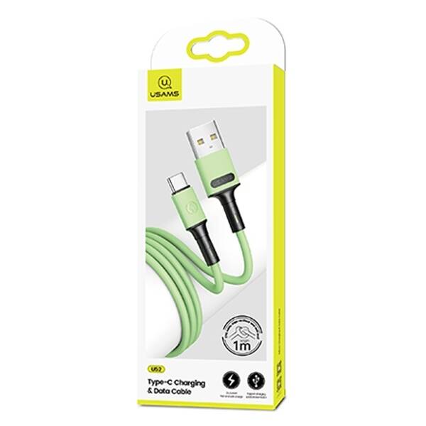 Kabel USAMS USB-C Fast Charge 1m Zielony