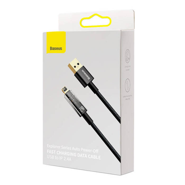 Kabel USB do Lightning Baseus Explorer, 2.4A, 1m (czarny)