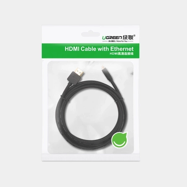 Kabel Ugreen HD127 micro HDMI - HDMI 2.0 1 m - czarny