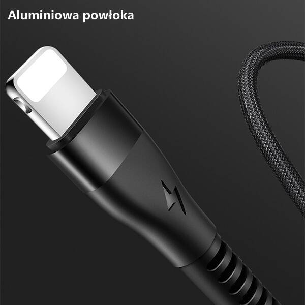 Kabel pleciony USAMS Lightning 2A Fast Charging 1,2m Niebieski