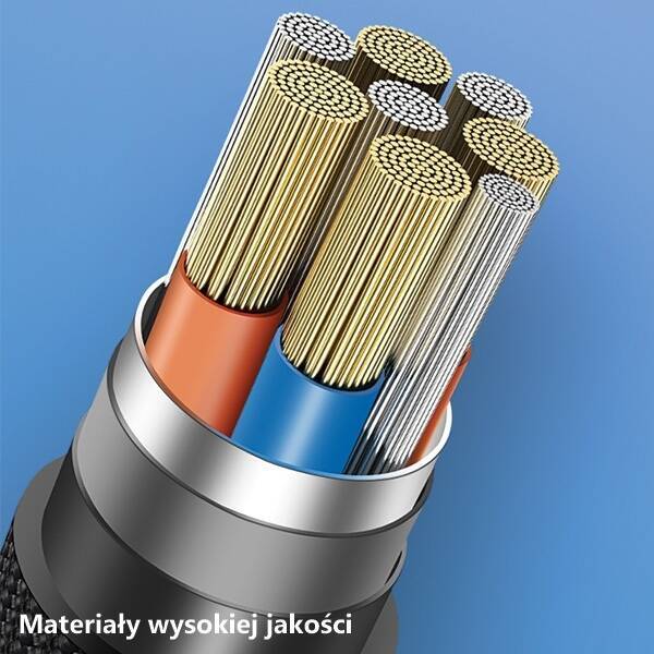 Kabel pleciony USAMS Lightning 2A Fast Charging 1,2m Niebieski