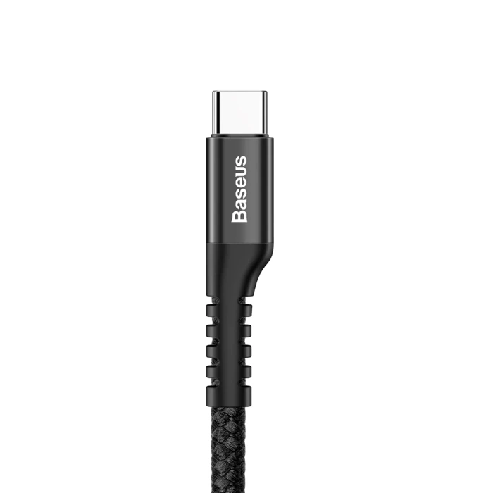 Kabel sprężynowy USB-C BASEUS Spring 1m 2A czarny