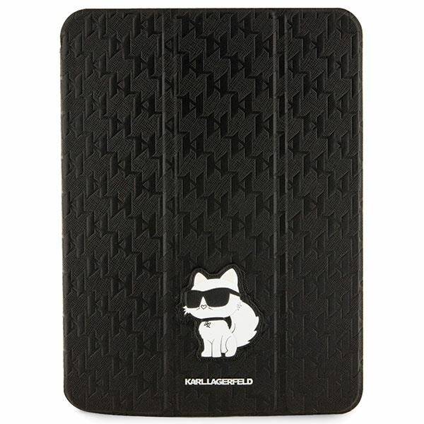 Karl Lagerfeld KLFC11SAKHPCK iPad 10.9" Folio Magnet Allover Cover czarny/black Saffiano Monogram Choupette