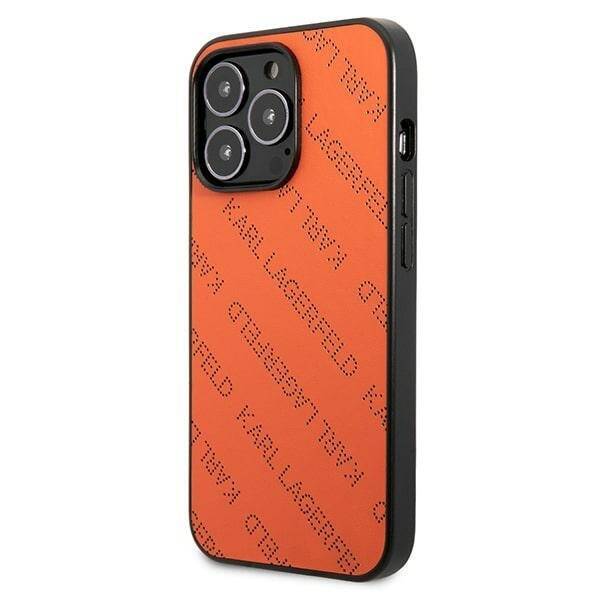 Karl Lagerfeld KLHCP13LPTLO iPhone 13 Pro 6,1" hardcase pomarańczowy/orange Perforated Allover