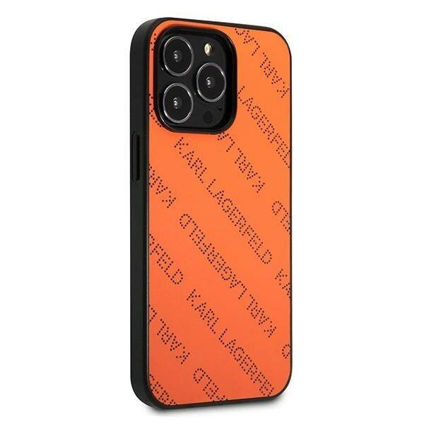 Karl Lagerfeld KLHCP13LPTLO iPhone 13 Pro 6,1" hardcase pomarańczowy/orange Perforated Allover