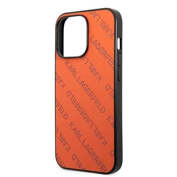 Karl Lagerfeld KLHCP13LPTLO iPhone 13 Pro 6,1" hardcase pomarańczowy/orange Perforated Allover