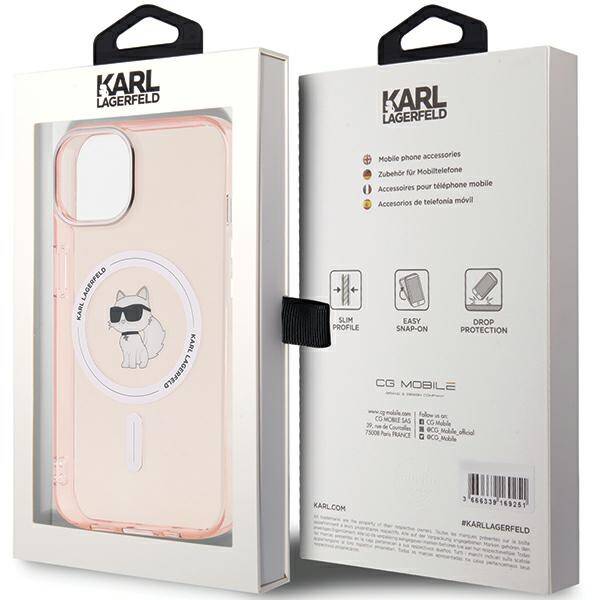 Karl Lagerfeld KLHMP14SHFCCNOP iPhone 14 / 15 / 13 6.1" różowy/pink hardcase IML Choupette MagSafe