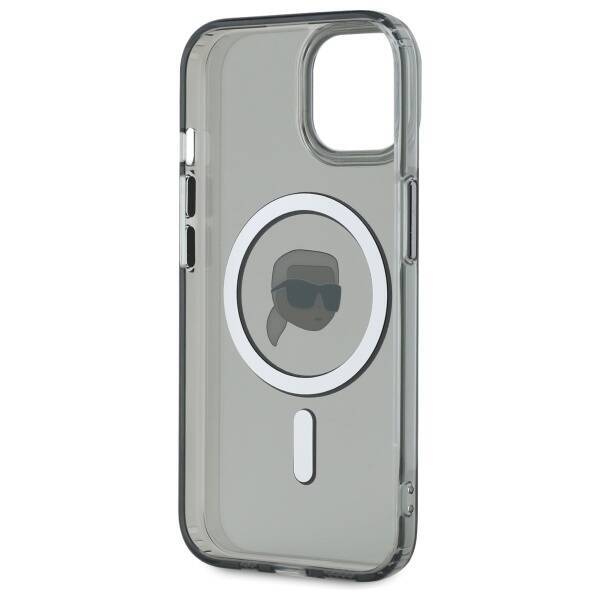 Karl Lagerfeld KLHMP15SHLSKIK iPhone 15   6.1" czarny/black hardcase IML Metal Karl Head MagSafe