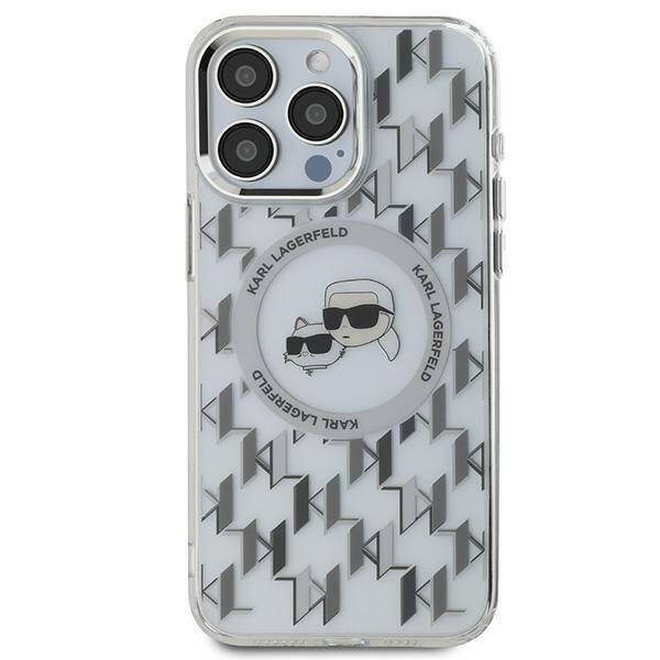 Karl Lagerfeld KLHMP16LHMCKMHT iPhone 16 Pro 6.3" przezroczysty/transparent IML Monogram Karl&Choupette Head MagSafe