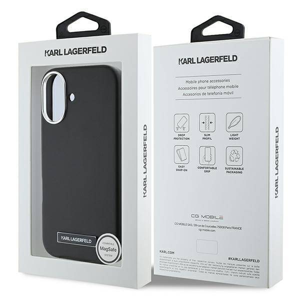 Karl Lagerfeld KLHMP16MPGMSRPK iPhone 16 Plus 6.7" czarny/black hardcase FW Metal Plate MagSafe