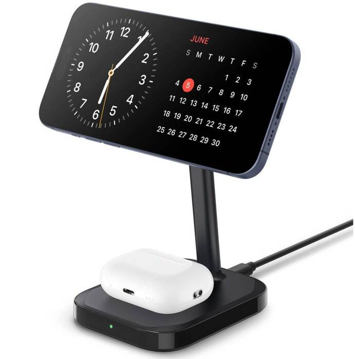 Ładowarka Spigen PF2100 Arcfield Magnetic Magsafe Dual Wireless Charger Black