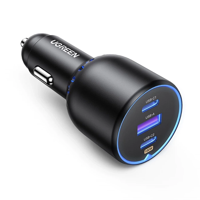 Ładowarka samochodowa UGREEN CD293, 2XUSB-C PD+ USB-A 130W (czarna)