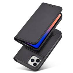 Magnet Card Case etui do iPhone 12 Pro pokrowiec portfel na karty kartę podstawka czarny