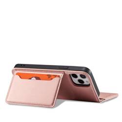 Magnet Card Case etui do iPhone 12 Pro pokrowiec portfel na karty kartę podstawka różowy