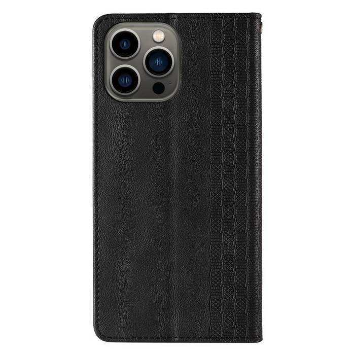 Magnet Strap Case etui Samsung Galaxy S23 Ultra pokrowiec z klapką portfel mini smycz podstawka czarne