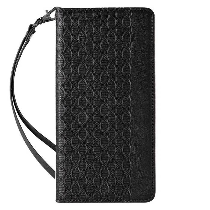 Magnet Strap Case etui Samsung Galaxy S23 pokrowiec z klapką portfel mini smycz podstawka czarne