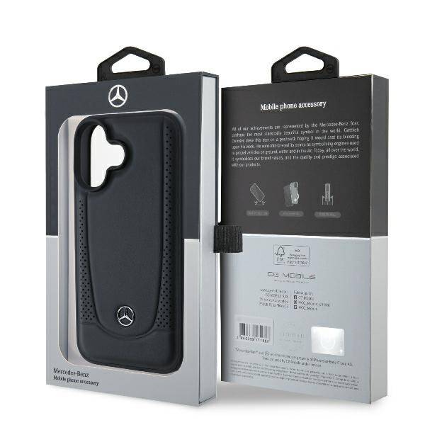 Mercedes MEHCP16SARMBK iPhone 16 6.1" czarny/black hardcase Leather Urban