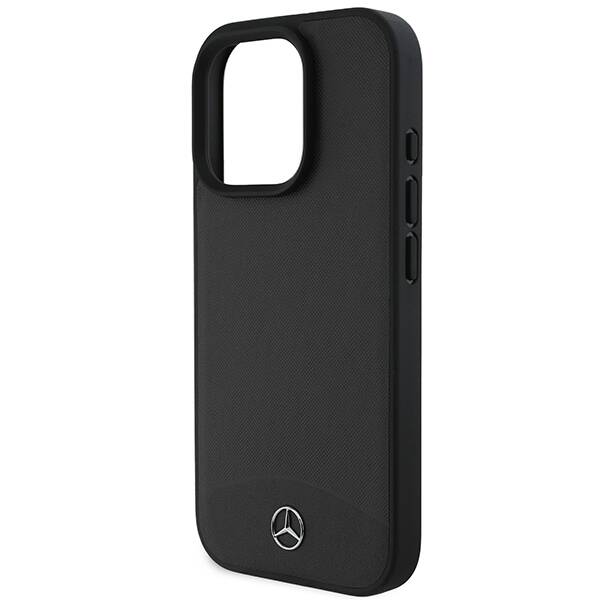 Mercedes MEHMP16L23RBARK iPhone 16 Pro 6.3" czarny/black hardcase Textured And Plain Leather MagSafe