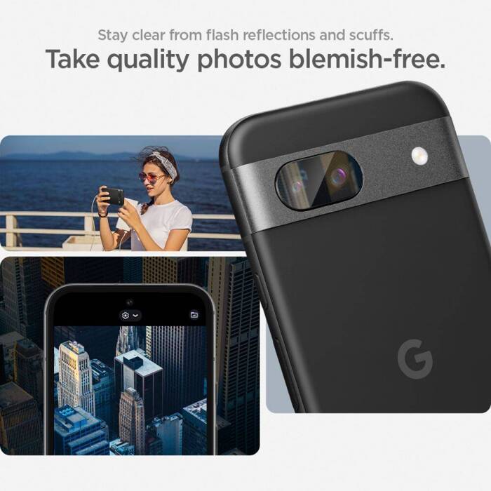 OSŁONA APARATU SPIGEN OPTIK.TR ”EZ FIT” CAMERA PROTECTOR 2-PACK GOOGLE PIXEL 8A CLEAR