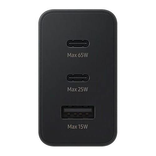 Oryginalna ŁADOWARKA SAMSUNG Trio EP-T6530 65W 2x USB-C, 1x USB PD Czarna