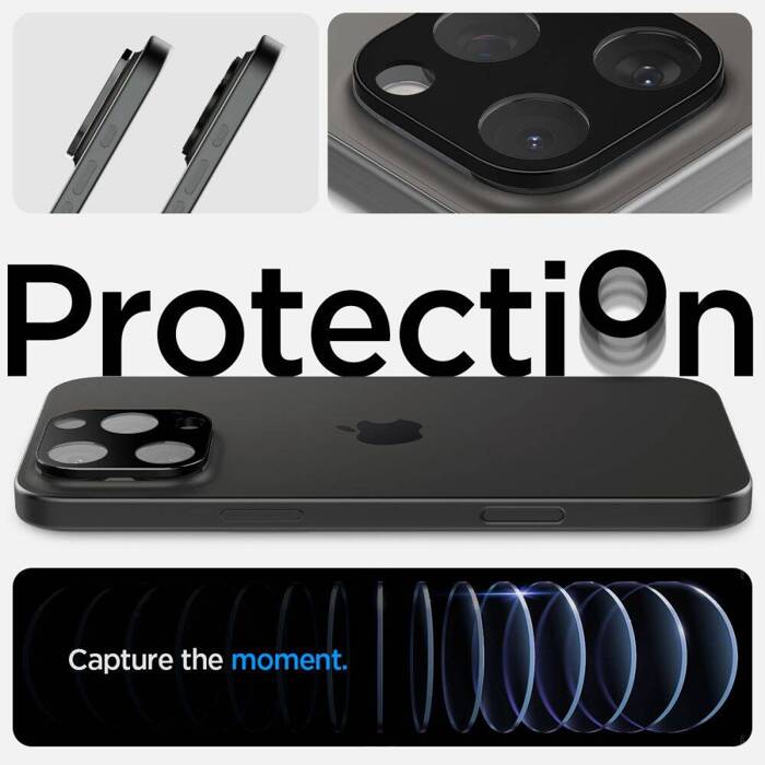 Osłona Aparatu Spigen Optik.tr Camera Protector 2-pack iPhone 14 Pro / 14 Pro Max  / 15 Pro / 15 Pro Max Black