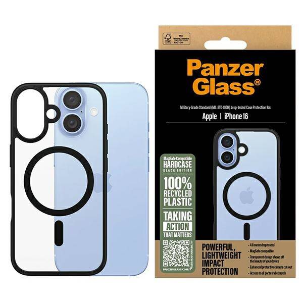 PanzerGlass HardCase iPhone 16 6.1" czarny/black MagSafe 1301