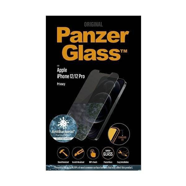 PanzerGlass Standard Super+ iPhone 12/12 Pro Privacy Antibacterial