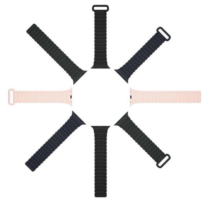 Pasek Dux Ducis Strap (Armor Version) pasek Apple Watch SE, 8, 7, 6, 5, 4, 3, 2, 1 (41, 40, 38 mm) silikonowa magnetyczna opaska bransoleta niebieski