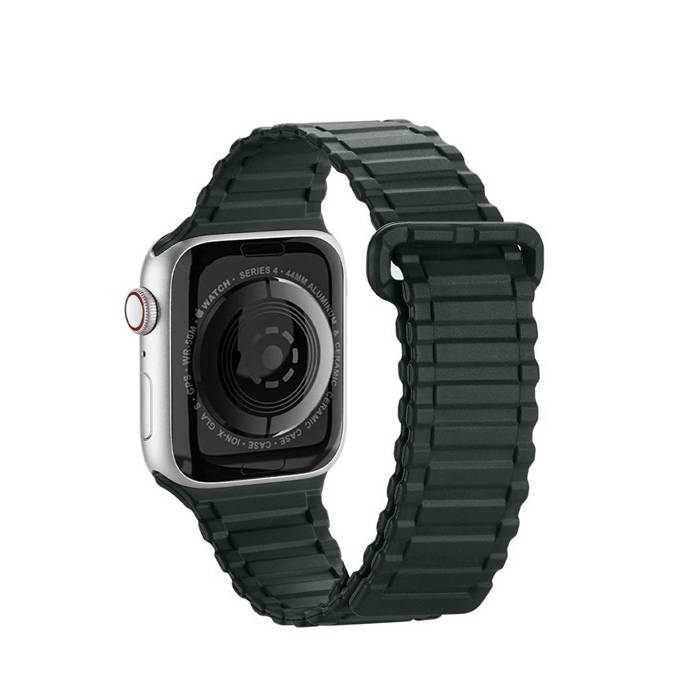 Pasek Dux Ducis Strap (Armor Version) pasek Apple Watch SE, 8, 7, 6, 5, 4, 3, 2, 1 (41, 40, 38 mm) silikonowa magnetyczna opaska bransoleta zielony