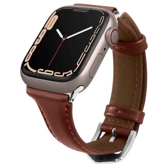 Pasek Spigen Cyrill Kajuk Apple Watch 9 8 7 SE 2022 38mm 40mm 41mm Chestnut