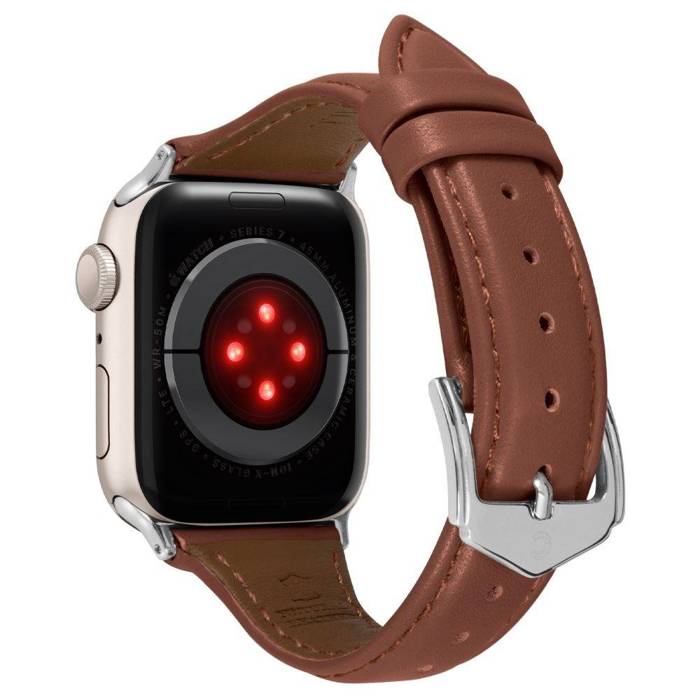 Pasek Spigen Cyrill Kajuk Apple Watch 9 8 7 SE 2022 38mm 40mm 41mm Chestnut