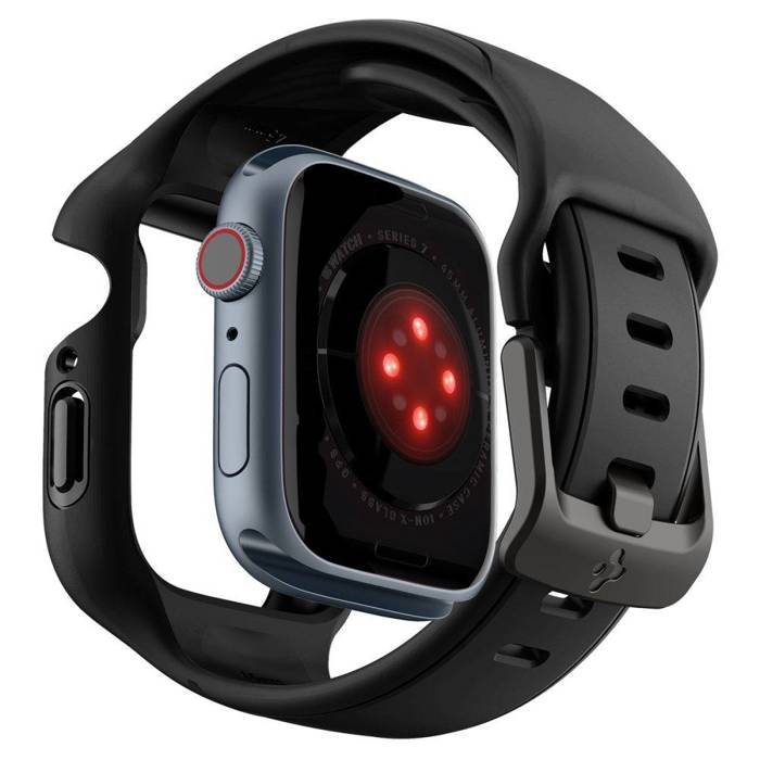 Pasek Spigen Liquid Air Pro Apple Watch 6 7 8 9 45mm Czarne