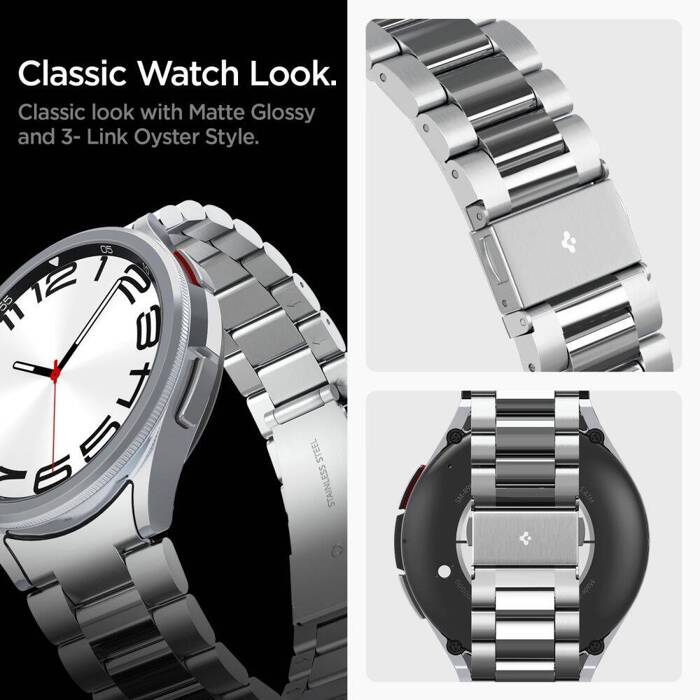 Pasek Spigen Modern Fit Band Samsung Galaxy Watch 6 Classic (47 mm) Silver Case