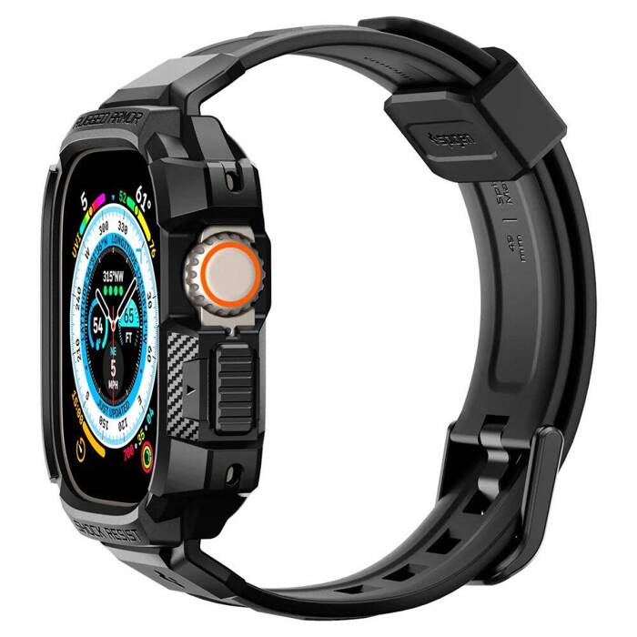 Pasek Spigen Rugged Armor Pro Apple Watch Ultra 49mm Ultra 2 Czarne