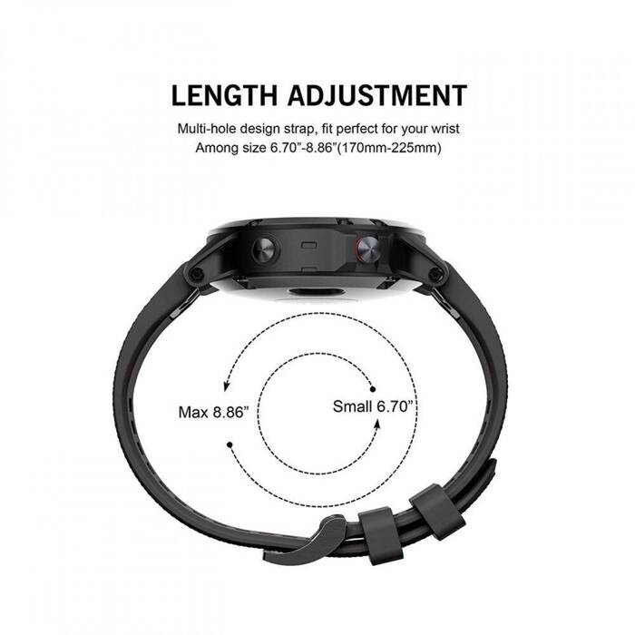 Pasek TECH-PROTECT Garmin Fenix 3 / 5X / 3Hr / 5X Plus (26mm) Smooth Black Czarny