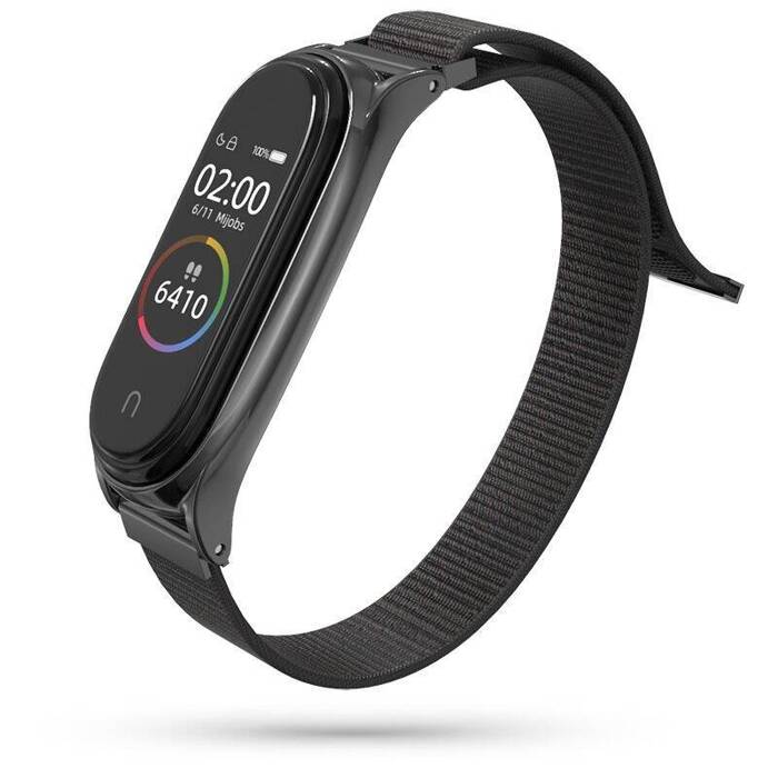 Pasek TECH-PROTECT Xiaomi Mi Band 5 Nylon Black Czarny