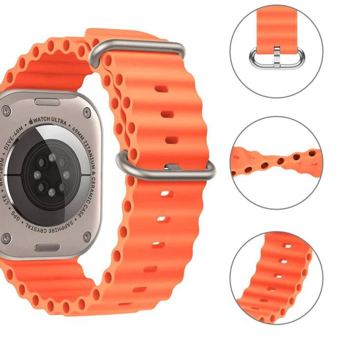 Pasek Tech-protect Iconband Pro Apple Watch 4 / 5 / 6 / 7 / 8 / Se / Ultra (42 / 44 / 45 / 49 Mm) Orange