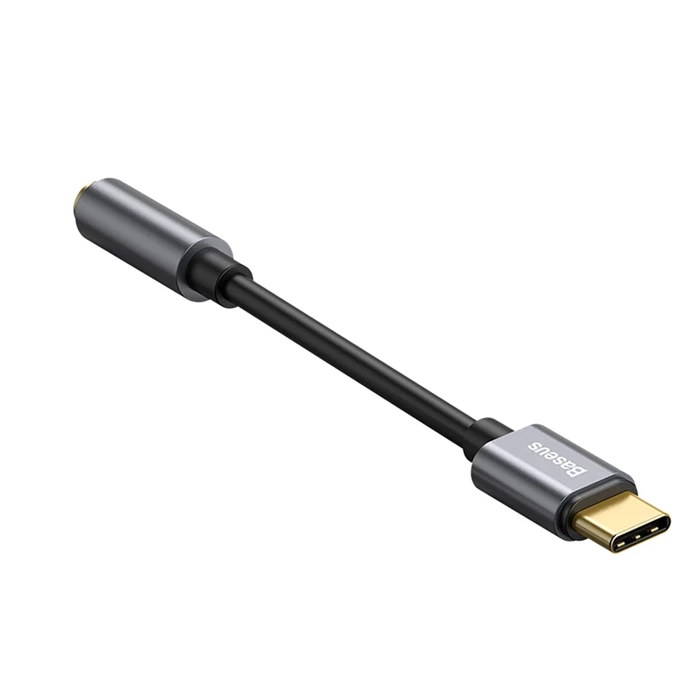 Przejściówka BASEUS Adapter Audio USB-C Mini Jack 3,5mm L54 Szary