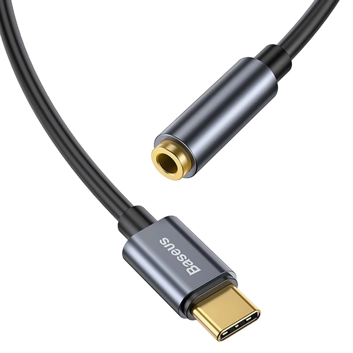 Przejściówka BASEUS Adapter Audio USB-C Mini Jack 3,5mm L54 Szary