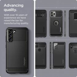 SPIGEN Galaxy S21 Fe Rugged Armor Matte Black + Szkło