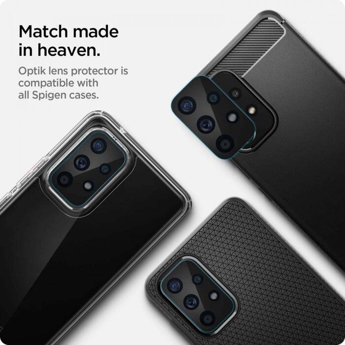 SPIGEN OPTIK.TR CAMERA PROTECTOR 2-PACK GALAXY A33 5G / A53 5G / A73 5G OSŁONA APARATU BLACK